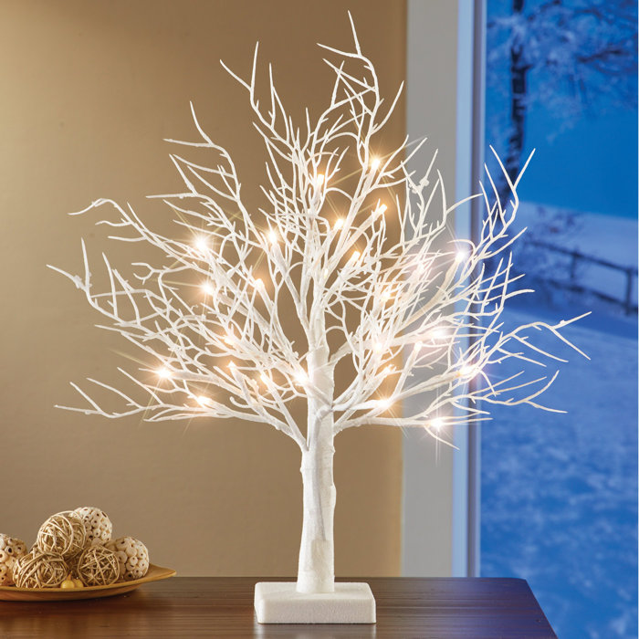 The Holiday Aisle® LED Frosted Tabletop Tree & Reviews Wayfair